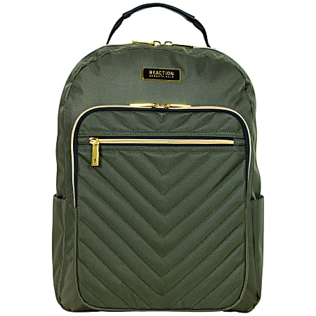 Kenneth Cole Reaction Chelsea Computer Backpack With 15 Laptop Pocket Olive Office Depot