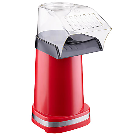 MegaChef Hot Air Popcorn Maker/Popper, 10”H x 6”W x 7”D, Red