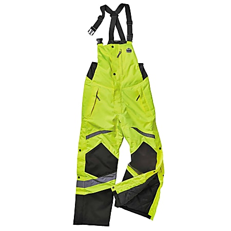 Ergodyne GloWear 8928 Class E Hi-Vis Insulated Bibs, 5X, Lime