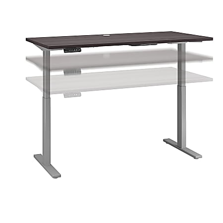 Bush Business Furniture Move 60 Series Electric 60"W x 30"D Height Adjustable Standing Desk, Storm Gray/Cool Gray Metallic, Standard Delivery