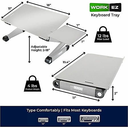 ErgoDirect ED30 Extra Wide 30 Computer Laptop Keyboard Tray with