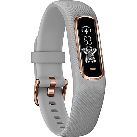 Garmin vi&shy;vosmart 4 Smart Activity Tracker, Gray/Rose Gold
