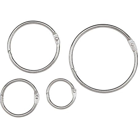 100 Rings/Box 72201 Silver ACCO Loose Leaf Binder Rings 3/4 Inch Capacity 