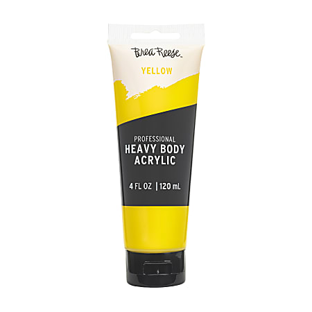 Brea Reese Professional Heavy-Body Acrylic Paint, 4 Oz, Yellow