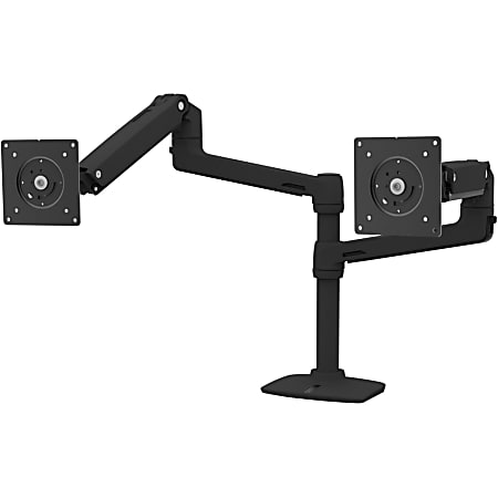 Ergotron Mounting Arm for Monitor, Notebook, Display Screen, TV - Matte Black - Height Adjustable - 2 Display(s) Supported - 24" Screen Support - 39.90 lb Load Capacity - 100 x 75, 100 x 100, 75 x 75 - VESA Mount Compatible