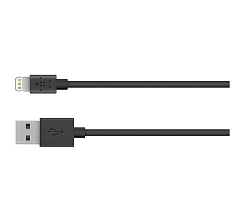 Belkin® MIXIT Lightning-To-USB ChargeSync Cables, 4', Black, Pack Of 2 Cables