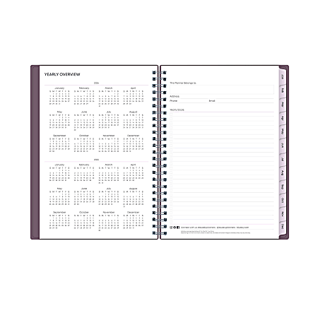 2024 Blue Sky Modesto WeeklyMonthly Planning Calendar With Notes 5 78 x ...