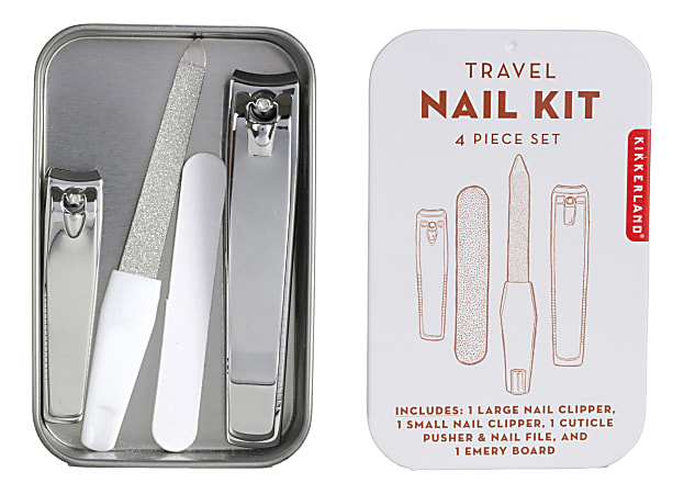 Kikkerland Design Travel Nail Kit, Assorted Colors