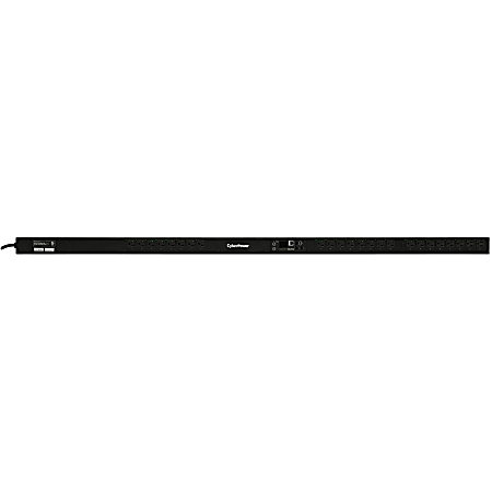 CyberPower PDU41101 100 - 120 VAC 20A Switched PDU - 24 Outlets, 10 ft, NEMA L5-20P (5-20P Adapter), Vertical, 0U, LCD, 3YR Warranty