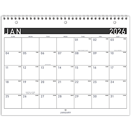AT-A-GLANCE® Contemporary 2026 Monthly Wall Calendar, Small, 11" x 8 1/2"