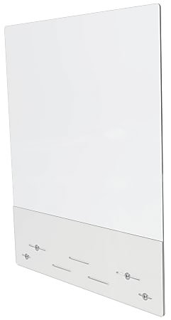Deflect-O Polycarbonate Mounting Barriers, 38"H x 31-1/2"W x 1/8"D, Clear, Set Of 2 Barriers