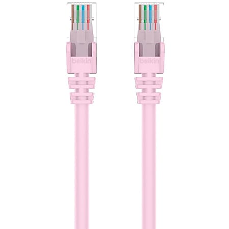Belkin CAT6 Ethernet Patch Cable Snagless, RJ45, M/M - First End: 1x RJ-45 Male Network - Second End: 1x R - A3L98075PNKS