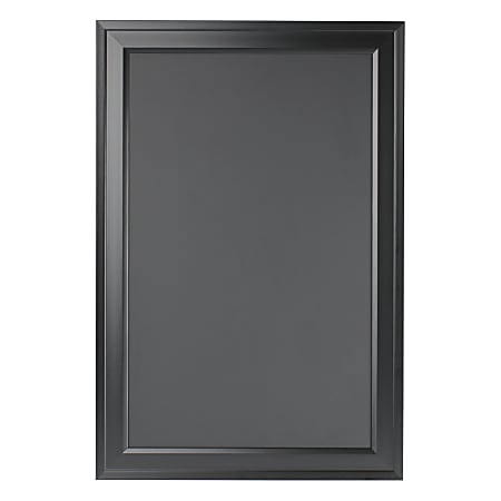 DesignOvations Bosc Framed Magnetic Chalkboard, 18-1/2” x 27-1/2”, Black, Black Plastic Frame