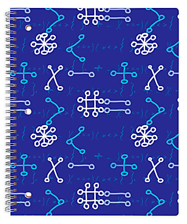 Office Depot® Brand Fashion Notebook, 8-1/2" x 10-1/2", Wide Ruled, 160 Pages (80 Sheets), Math