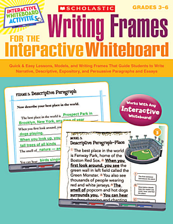 Scholastic Writing Frames For The Interactive Whiteboard