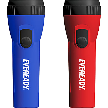 Eveready LED Economy Flashlight - LED - Bright White - 25 lm Lumen - 1 x D - Alkaline - Battery - Polypropylene - Assorted - 4 / Carton