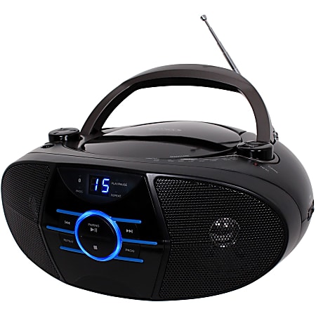 JENSEN Portable Stereo Compact Disc Player with AM/FM Stereo Radio and Bluetooth - 1x Disc - 3 W Integrated Stereo Speaker - CD560