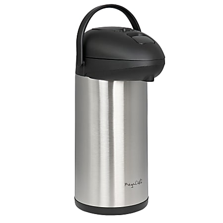MegaChef 5 Quart Stainless Steel Vacuum Body Pump Cap Air Pot, 995120032M
