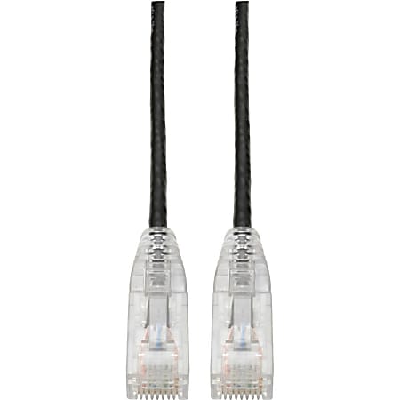 Tripp Lite Cat6 UTP Patch Cable (RJ45) - M/M, Gigabit, Snagless, Molded, Slim, Black, 3 ft. -  First End: 1x R - N201S03BK