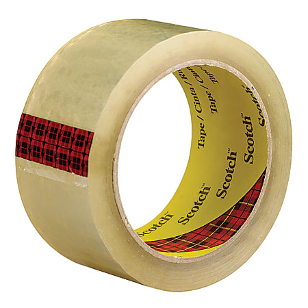3M™ 3743 Carton Sealing Tape, 3" Core, 2" x 55 Yd., Clear, Case Of 6