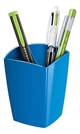 CEP Large Gloss Pencil Cup, 3-13/16" x 3", Blue
