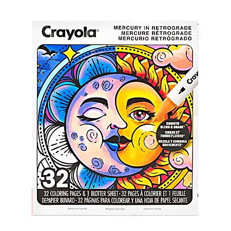 Crayola 32 pg. Adult Coloring Book, Mercury in Retrograde