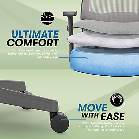 Serta SitTrue Rayne Ergonomic MeshFabric Mid Back Task