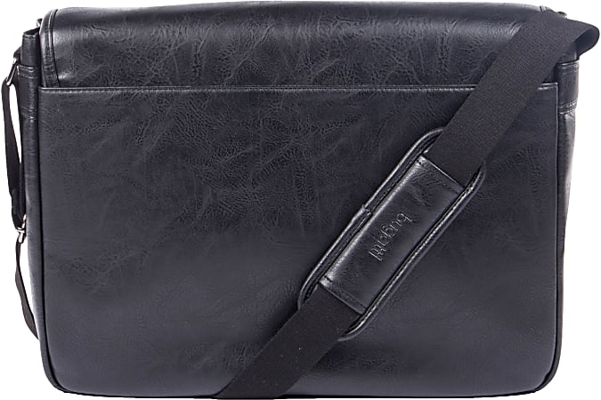 Bugatti Valentino Vegan Leather Messenger Bag With 15.6 Laptop Pocket ...