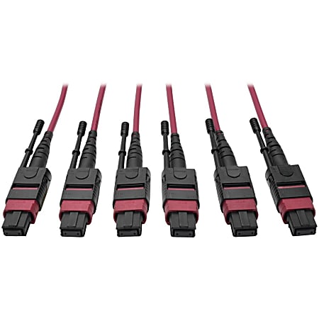 Eaton Tripp Lite Series MTP/MPO Multimode Base-8 Trunk Cable, 24-Strand, 40GB/100GB, 40/100GBASE-SR4, OM4 Plenu - N85815M3X8MG