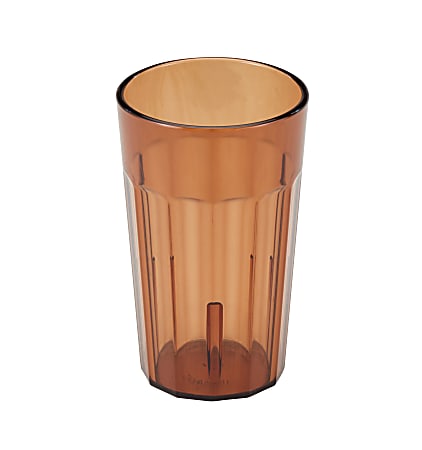 Cambro Newport Styrene Tumblers, 10 Oz, Amber, Pack Of 36 Tumblers
