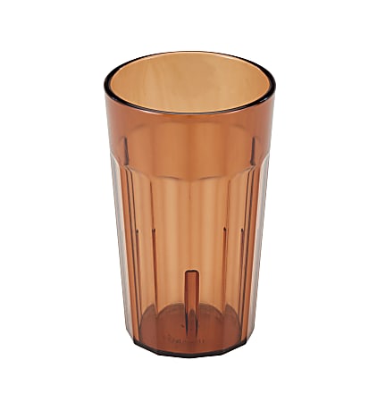 Cambro Newport Styrene Tumblers, 10 Oz, Amber, Pack Of 36 Tumblers