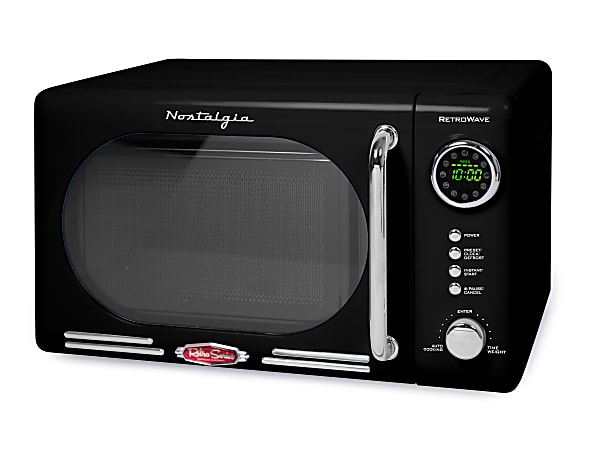 Nostalgia NRMO7BK6A Retro Microwave, 0.7 Cu. Ft., Black