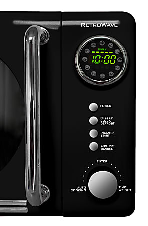 Black 2025 retro microwave