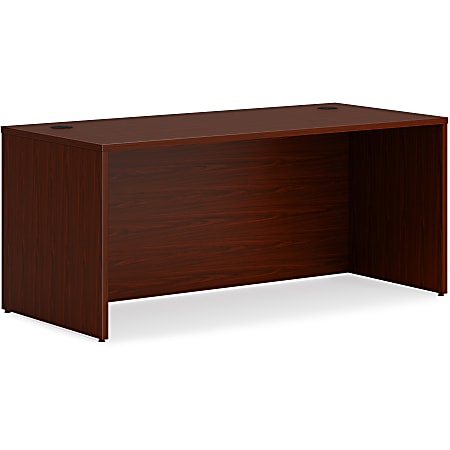 HON® Mod 66"W Rectangle Desk Shell, Mahogany