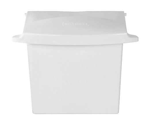 Rubbermaid® Compact Sanitary Napkin Receptacle, White