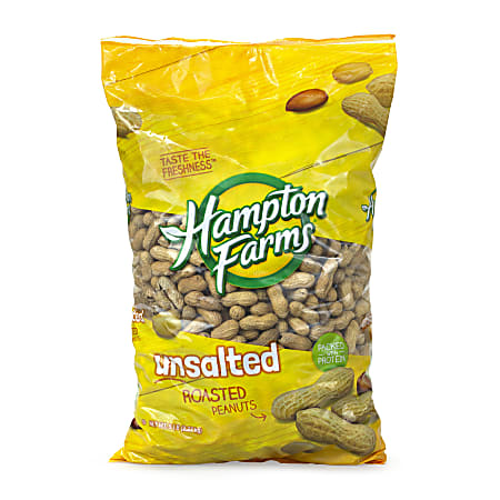Hampton Farms Unsalted Roasted Peanuts, 5-Lb Bag