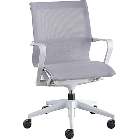 Lorell® Mesh Mid-Back Executive Chair, Gray