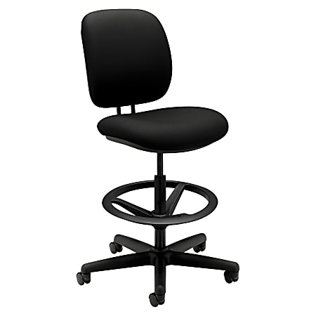 HON® ComforTask® 5900 Series Pneumatic Task Stool, Black Seat/Black Frame, Quantity: 1