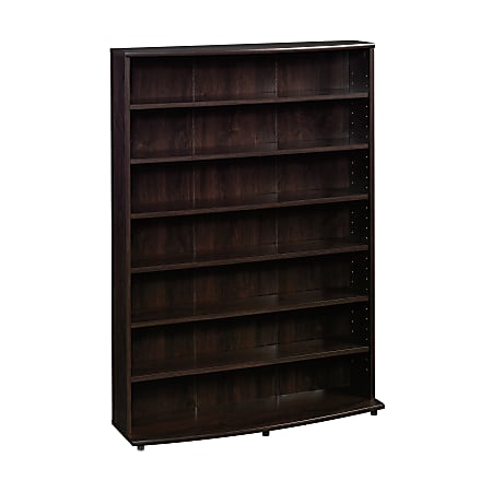 Sauder® Select Multimedia 7-Shelf Storage Tower, 45-3/8"H x 32-1/2"W x 9-3/4"D, Cinnamon Cherry