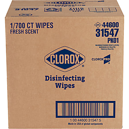Clorox Disinfecting Wipes 7 x 7 Fresh Scent Pack Of 700 Wipes - Office ...