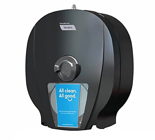 Tandem® X4 High-Capacity Bath Tissue Dispenser, 15 7/16"H x 6 5/8" x 13 5/8"D, Black