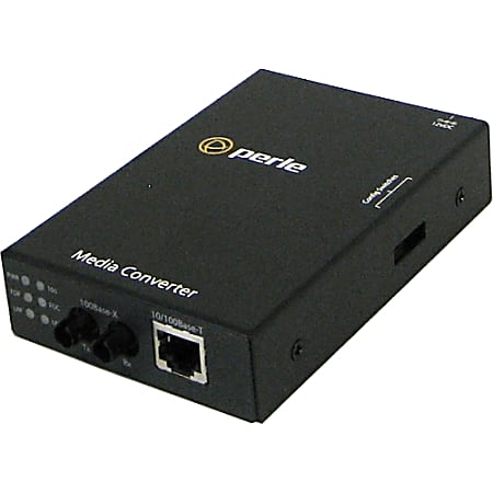 Perle S-110-S2LC20-XT Media Converter - 1 x Network (RJ-45) - 1 x LC Ports - DuplexLC Port - Single-mode - 10/100Base-TX, 100Base-LX - Desktop, Rail-mountable, Rack-mountable, Wall Mountable