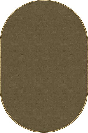 Flagship Carpets Americolors Rug, Oval, 7' 6" x 12', Almond