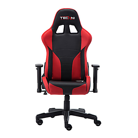 Techni Sport RTA TS90 RED Ergonomic Faux Leather Computer Gaming