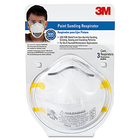 3M N95 Particulate Respirator - Cushioned, Adjustable Nose Clip, Comfortable, Lightweight - Standard Size - Particulate, Chemical, Biohazard, Dust Protection - Nose Foam, Headband - White - 20 / Box