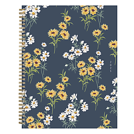 2025 Blue Sky Weekly/Monthly Planning Calendar, 8-1/2" x 11", 70% Recycled, Sunflowers, January To December, 148775