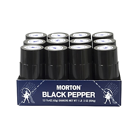 Morton Restaurant-Style Black Pepper Shakers, Pack Of 12 Shakers
