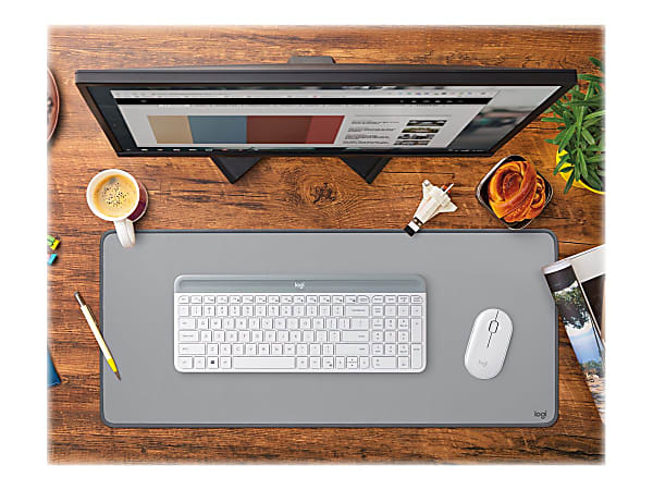 Logitech Studio Series Multi Functional Large Desk Mat 11 1316 x 27 12 Mid  Gray - Office Depot