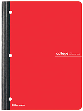 Office Depot® Brand Composition Book, 8-1/2" x 11", College Ruled, 80 Sheets, Red