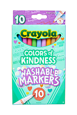 Crayola Fine Line Markers Assorted Classic Classpack Pack Of 10 - Office  Depot